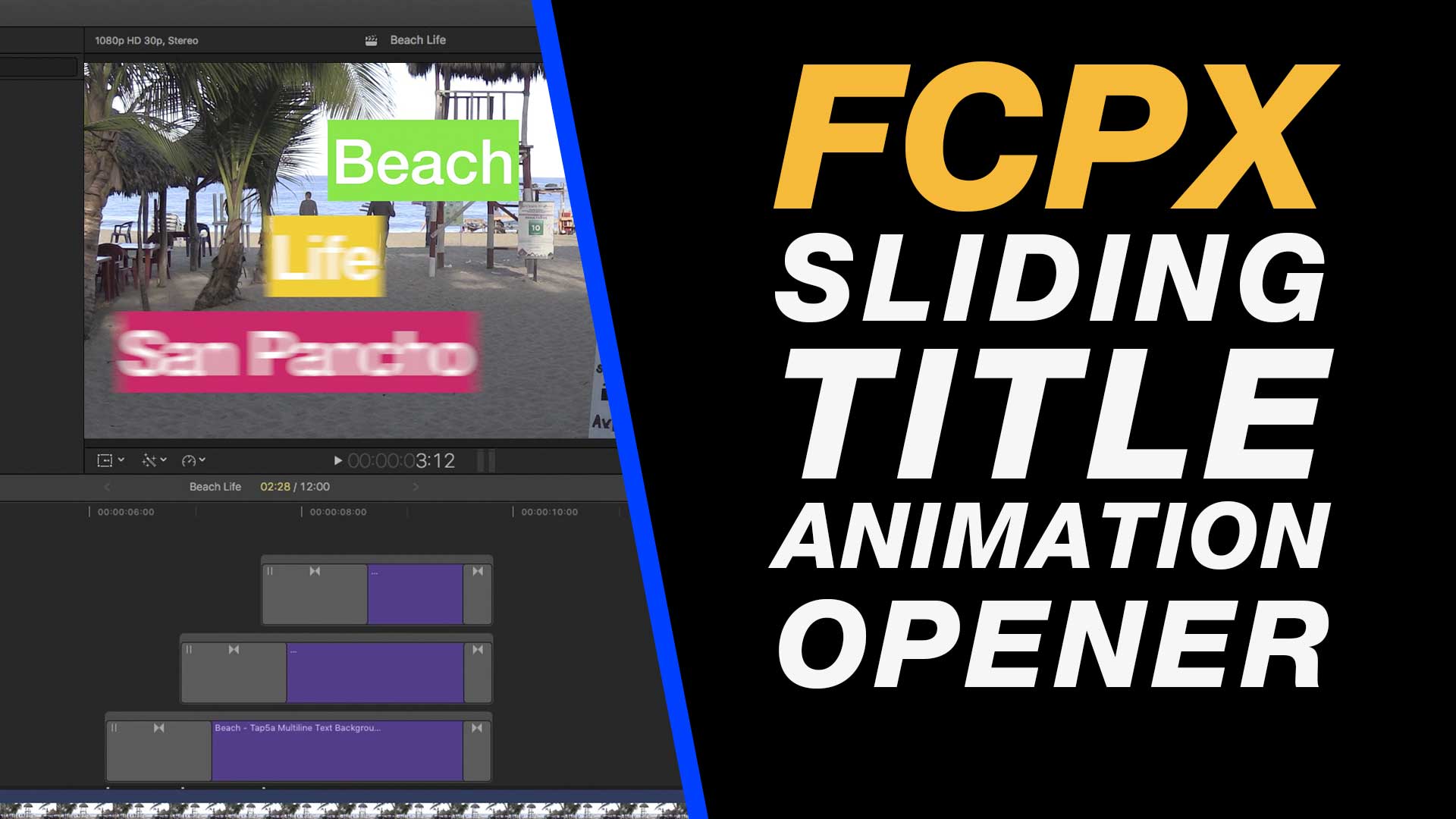 free final cut pro x title plugins